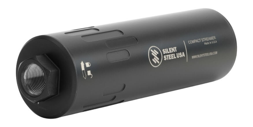 Silent Steel CSTR-762-BLK-HUB-1_3/8 Compact Streamer 7.62x51mm Armor Black 1.375×24 Silent Steel CSTR-762-BLK-HUB-1_3/8 Compact Streamer 7.62x51mm Armor Black 1.375×24