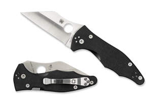 Spyderco C85GP2 Yojimbo 2  3.20" Folding Wharncliffe Plain Satin CPM S30V SS Blade/ Black Textured G10 Handle Includes Pocket Clip