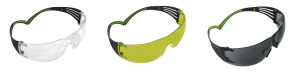 Peltor SF4003PK6 Sport SecureFit 400 Adult Clear/Amber/Gray Lens Anti-Scratch Polycarbonate Black Frame 3 Pack