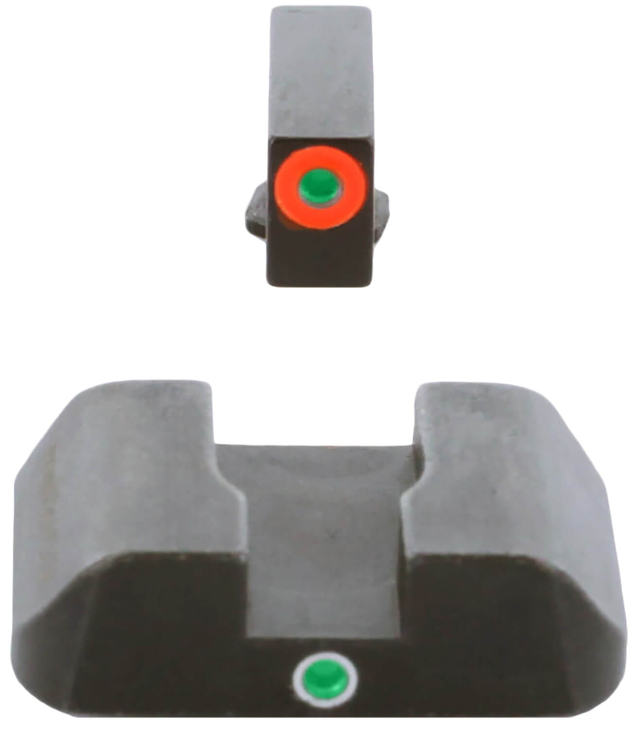 AmeriGlo GL203 i-Dot Sight set for Glock Black | Green Tritium with Orange Outline Front Sight Green Tritium i-Dot Rear Sight - Image 2