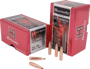 Hornady 26177 ELD Match  6.5mm .264 130 gr Extremely Low Drag Match 100rd Box/ 15 Case