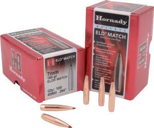 Hornady 28503 ELD Match 7mm .284 180 gr Extremely Low Drag Match 100rd Box/ 15 Case