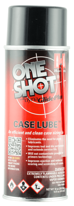 Hornady 99913 One Shot Case Lube Cleans Lubricates Prevents Rust & Corrosion 10 oz Aerosol
