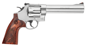 Smith & Wesson 150714 Model 629 Deluxe 44 Rem Mag or 44 S&W Spl Stainless Steel 6.50" Barrel & 6rd Cylinder Satin Stainless Steel N-Frame Textured Wood Grip
