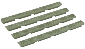 Ergo 4332OD WedgeLok Slot Cover  OD Green Rubber  7 Slot Low Profile w/Aggressive Texture 4 Per Pack