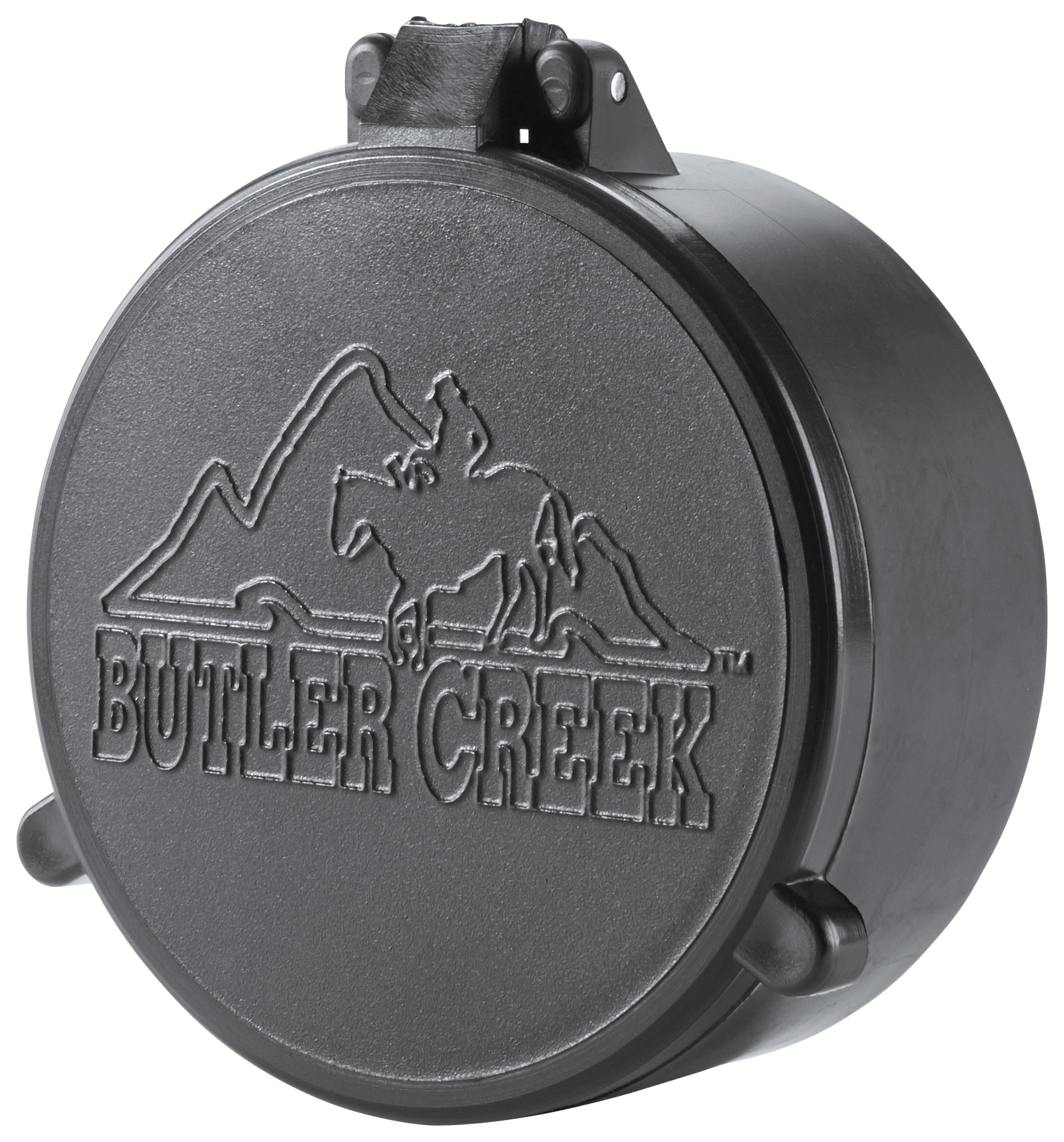 Butler Creek 30200 Flip-Open Objective Scope Cover 43.20mm Obj. Size 20 Black Polymer