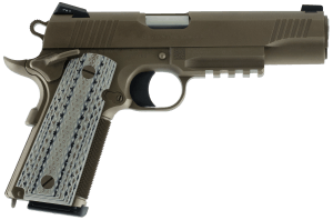 Colt Mfg O1070CQB Limited Edition Government 45 ACP 8+1  5" Stainless National Match Barrel  Desert Sand Serrated Steel Slide & Frame w/Picatinny Rail  Scalloped Gray G10 Grip  Ambidextrous