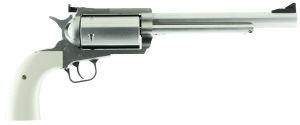 Magnum Research BFR45707B BFR Long Cylinder Extra Large Frame 45-70 Gov 5 Shot 7.50" Brushed Stainless Steel Barrel Cylinder & Frame Bisley White Laminate Grip Exposed Hammer