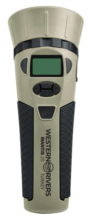 Western Rivers GC25TKY Mantis Electronic Turkey Call 25 Preloaded Sounds Tan Plastic Includes Hand Lanyard