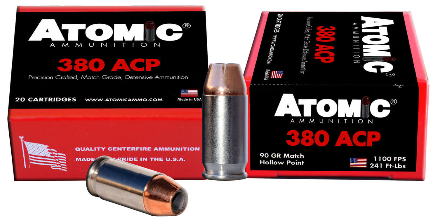 Atomic Ammunition 00453 Pistol Precision Craft 380ACP 90gr Hollow Point 20 Per Box/10 Case Atomic Ammunition 00453 Pistol Precision Craft 380ACP 90gr Hollow Point 20 Per Box/10 Case