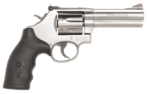 Smith & Wesson 164194 Model 686 Plus 357 Mag or 38 S&W Spl +P Stainless Steel 4.12" Barrel 7 Shot Satin Stainless Steel L-Frame Red Ramp Front/White Outline Rear Sights Internal Lock