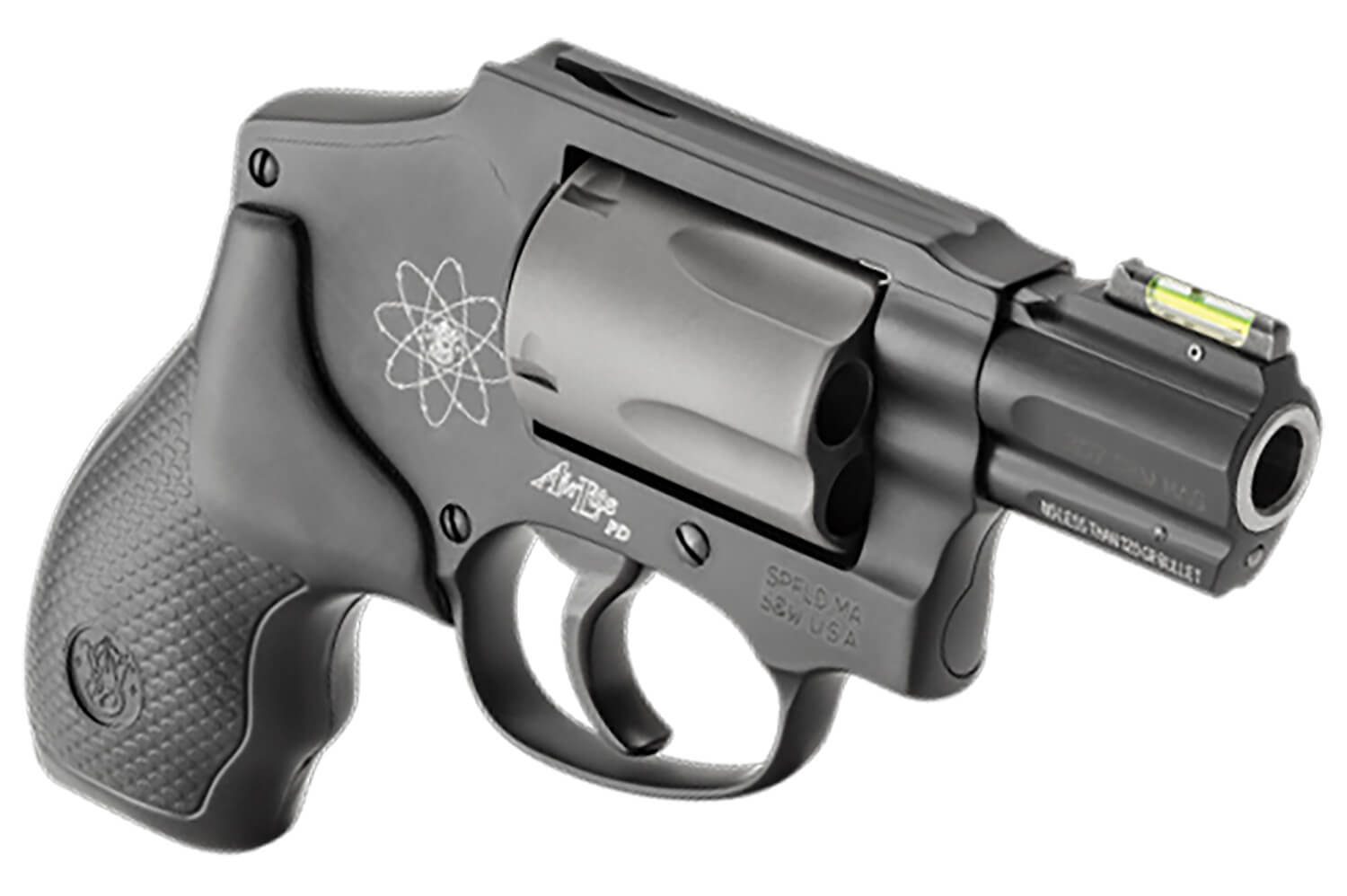 Smith & Wesson 163062 Model 340 Personal Defense 357 Mag Or 38 S&W Spl +P 5 Shot 1.88" Black Stainless Steel Barrel Titanium Cylinder Black Scandium Alloy J-Frame HiViz Fiber Optic Green Front Sight Internal Lock - Image 3