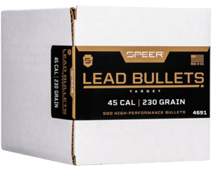 Speer 4691 Handgun 45 Cal .452 230 gr Lead Round Nose 500rd Box/ 1 Case