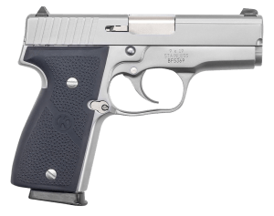 Kahr Arms K9093A K9 9mm Luger 7+1/8+1 3.47" Stainless Polygonal Rifled Barrel Matte Serrated Stainless Steel Slide Matte Stainless Steel Frame Black Textured Wraparound Polymer Grip Right Hand