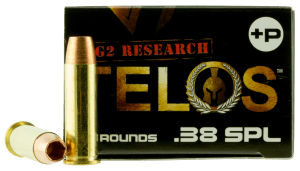 G2 Research G00618 Telos 38Special+P 105gr Fracturing Copper Hollow Point 20rd Box