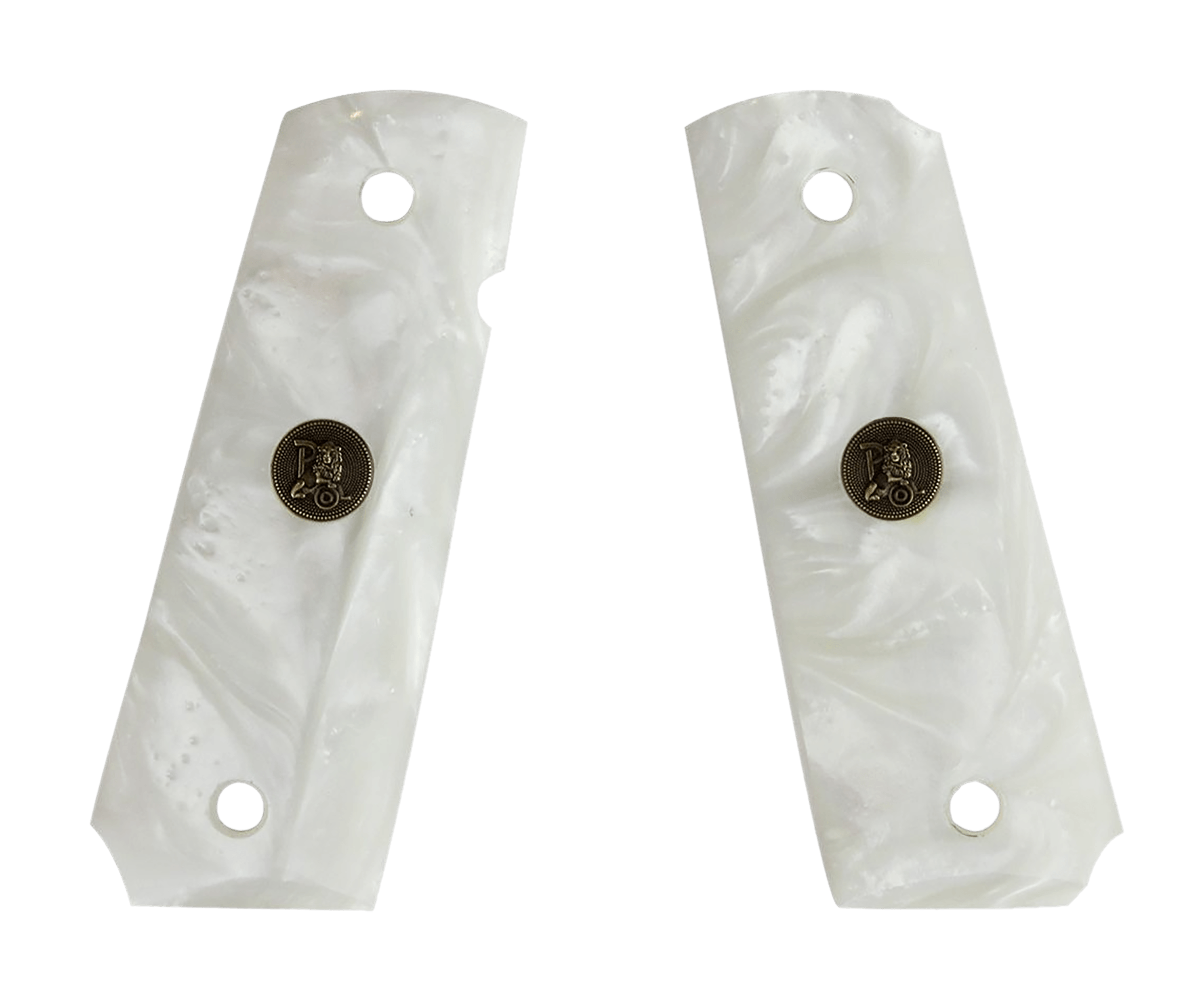 Pachmayr 62001 Custom Grip White Simulated Pearl Panels for 1911 with Ambidextrous Safety