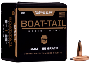 Speer 1213 Boat-Tail  6mm .243 85 gr Jacketed Soft Point Boat Tail 100rd Box/ 5 Case