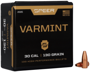 Speer 2005 Varmint  30 Cal .308 130 gr Jacket Hollow Point 100rd Box/ 5 Case
