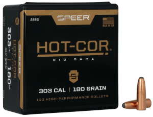 Speer 2223 Hot-Cor  303 Cal .311 180 gr Soft Point Round Nose 100rd Box/ 5 Case