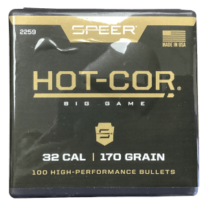 Speer 2259 Hot-Cor  32 Cal .321 170 gr Soft Point Flat Nose 100rd Box/ 5 Case