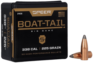Speer Bullets 2406 Boat-Tail .338 225 gr Spitzer Boat Tail Soft Point 50