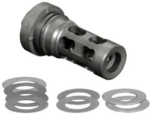 Yankee Hill 4302MB24A QD Light Tactical Muzzle Brake made of Black Finish Steel with 5/8"-24 tpi Threads for 30 Cal AR-Platform