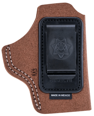 Bianchi 10382 6C  IWB Size 02 Tan Leather Belt Clip Fits 3" Barrels/Ruger/Colt/Charter Arms Right Hand