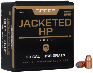 Speer 4211 Handgun 38 Cal .357 158 gr Jacket Hollow Point 100rd Box/ 5 Case