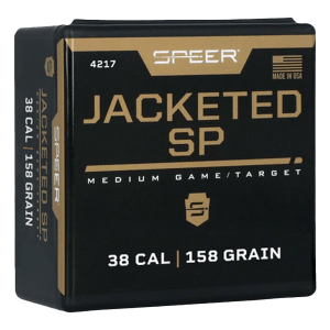 Speer 4217 Handgun 38 Cal .357 158 gr Jacketed Soft Point 100rd Box/ 5 Case