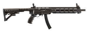 Archangel AA556REX AR-15 Style Conversion Stock Black Synthetic 6 Position with Rail for Ruger 10/22