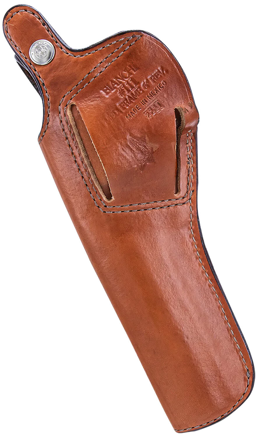 Bianchi 12680 111 Cyclone Belt Holster Size 05 OWB Open Bottom Style made of Leather with Tan Finish Strongside/Crossdraw & Belt Loop Mount Type fits 6" Barrel S&W K-Frame for Right Hand - Image 2
