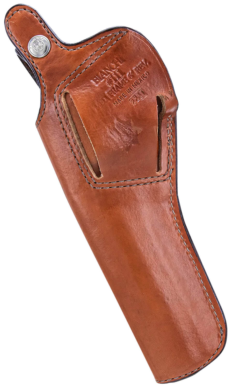 Bianchi 13099 111 Cyclone Belt Holster Size 10 OWB Open Bottom Style made of Leather with Tan Finish Strongside/Crossdraw & Belt Loop Mount Type fits 7.5" Barrel Ruger RedHawk for Right Hand - Image 2