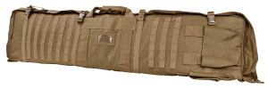 NcStar CVSM2913T VISM Deluxe Rifle Case with MOLLE Webbing ID Window Padding & Tan Finish Folds out to 66" L x 35" W Shooting Mat 48" L x 11" H x 1.75" D Interior Dimensions