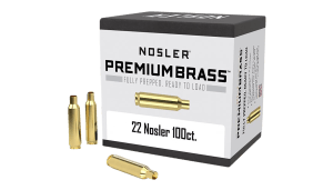 Nosler 10067 Premium Brass Unprimed Cases 22 Nosler Rifle Brass/ 100rd Box
