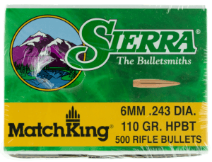 Sierra 1575C MatchKing  6mm .243 110 gr Hollow Point Boat Tail/ 500rd Box
