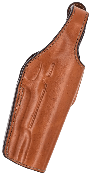 Bianchi 17632 19L Thumbsnap Belt Holster Size 19 Open Bottom Style made of Leather with Tan Finish & Belt Loop Mount Type fits Ruger SR1911 & Springfield 1911-A1 for Right Hand