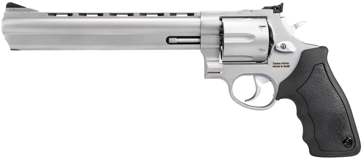 Taurus 2440089 44 Large Frame 44 Rem Mag 6rd 8.37" Matte Stainless Ported Barrel Matte Stainless Cylinder & Frame Black Finger Groove Rubber Grip Transfer Bar Safety Exposed Hammer - Image 2