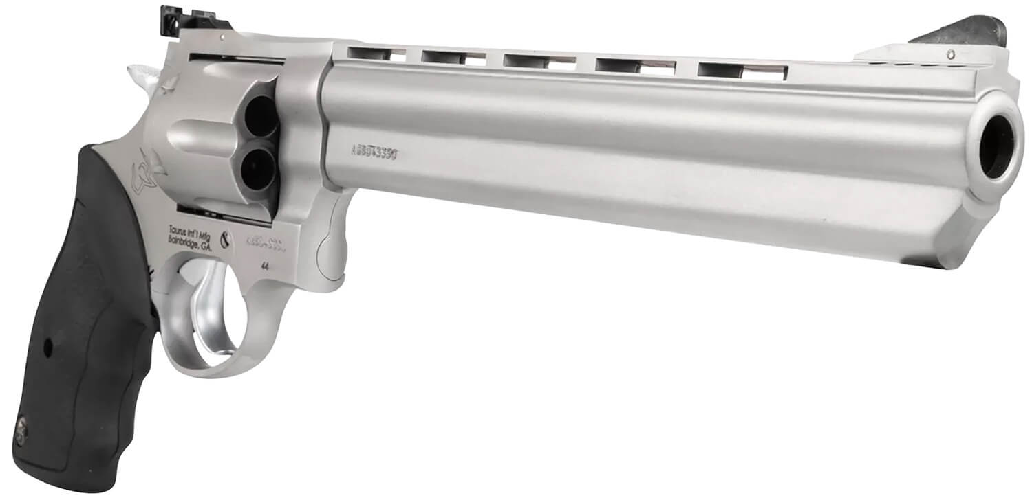 Taurus 2440089 44 Large Frame 44 Rem Mag 6rd 8.37" Matte Stainless Ported Barrel Matte Stainless Cylinder & Frame Black Finger Groove Rubber Grip Transfer Bar Safety Exposed Hammer - Image 3