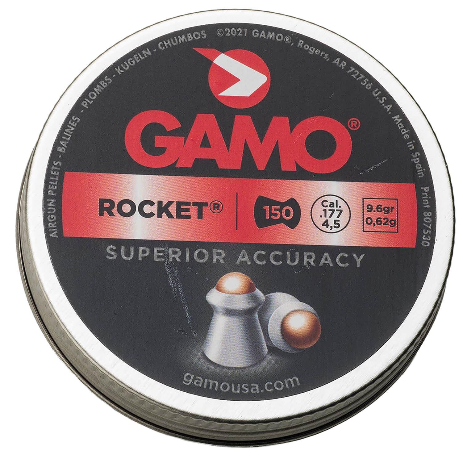 Gamo 6321274C54 Rocket 177 Rounded Tip 150/Tin - Image 2