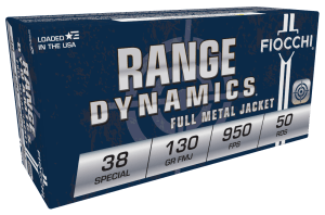 Fiocchi 38A Range Dynamics 38Special 130gr Full Metal Jacket 50rd Box