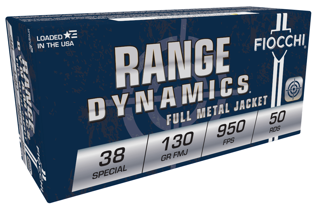Fiocchi 38A Range Dynamics 38Special 130gr Full Metal Jacket 50rd Box