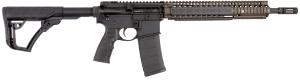 Daniel Defense 0208806027055 DDM4 M4A1 *CA Compliant 5.56x45mm NATO 14" 10+1 Black Hard Coat Anodized 6 Position w/SoftTouch Overmolding Stock with Flat Dark Earth Handguard