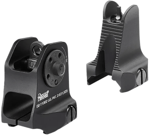 Daniel Defense 1908809116 AR-15 Iron Sight Set Black Hardcoat Anodized Fixed Front & Rear Sight