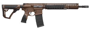 Daniel Defense 0208815126055 DDM4 M4A1 *CA Compliant 5.56x45mm NATO 14.50" 10+1 Mil-Spec Brown Cerakote 6 Position w/SoftTouch Overmolding Stock