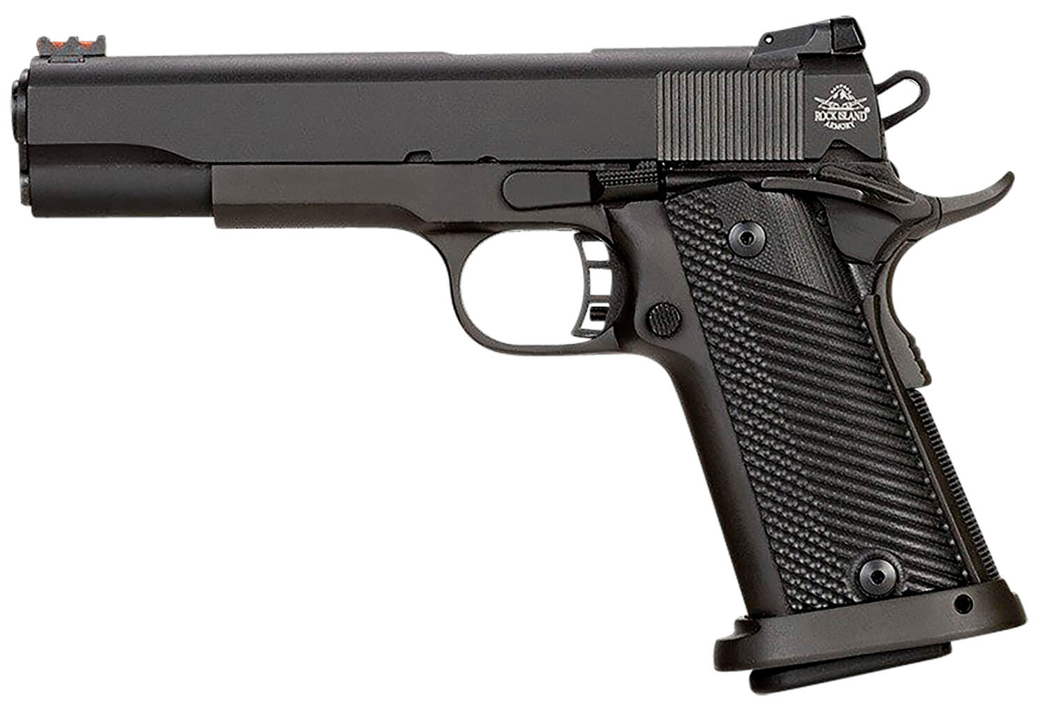 Rock Island 52009 Rock Ultra FSHC 10mm Auto Caliber with 5" Barrel 16+1 Capacity Overall Black Parkerized Finish Steel Beavertail Frame Serrated Slide & Black G10 Grip - Image 2