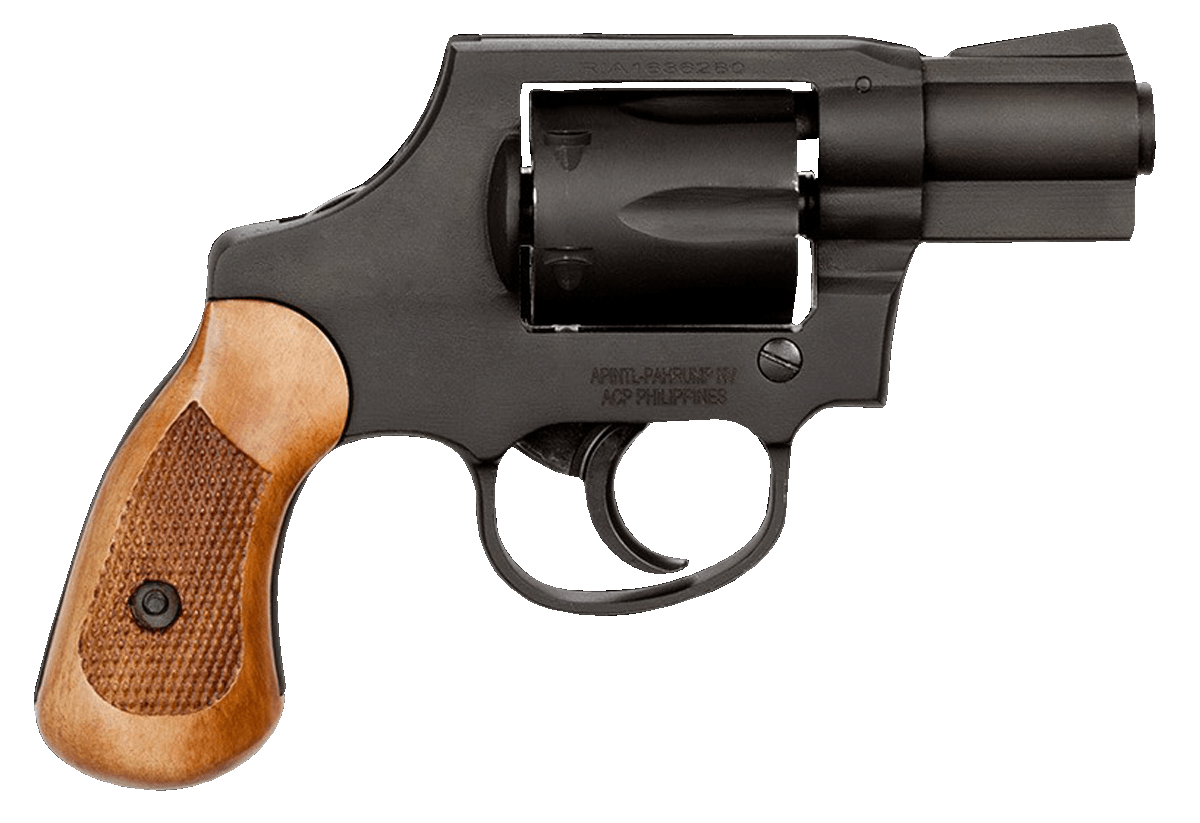 Rock Island 51280 M206 Small Frame 38 Special 6rd 2" Black Parkerized Steel Barrel Cylinder & Frame Checkered Wood Grip Transfer Bar Safety Concealed Hammer