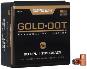 Speer 4014 Gold Dot Personal Protection 38 Special .357 135 gr Hollow Point 100rd Box/ 5 Case