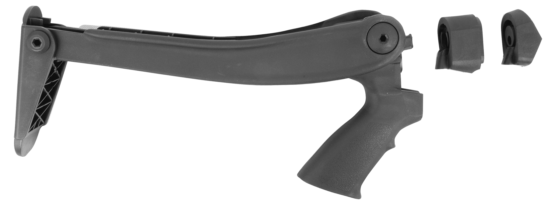 Advanced Technology MTF4900 Shotforce Shotgun Stock Marine Edition Top Folding Black Synthetic for Moss 12/20 GA Rem 870 12 GA Win 12/20 GA