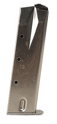 Mec-Gar MGRP8515N Standard Nickel Detachable 15rd 9mm Luger for Ruger P95/P85/P89/P93/P94