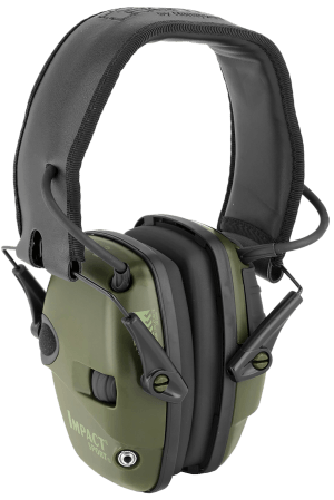 Howard Leight R01526 Impact Sport Electronic Muff 22 dB Over the Head Green/Black Adult